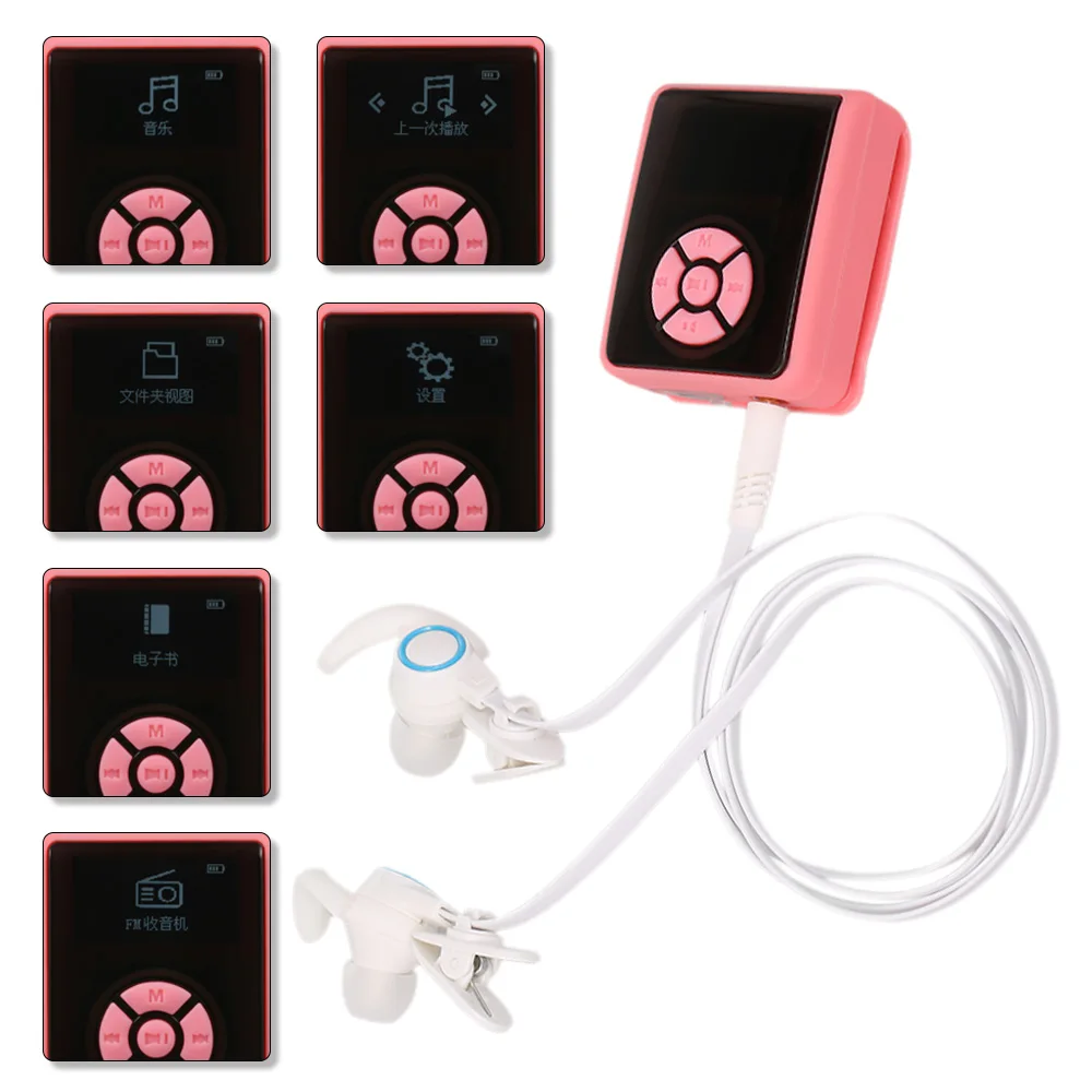 Docooler IPX7 водонепроницаемый мини MP3-плеер 4 Гб музыкальный плеер с наушниками fm-радио для плавания бег Дайвинг поддержка шагомер