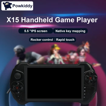 

Powkiddy X15 Android Handheld Game Console 5.5-inch Touch Screen WiFi Video Game Player MTK8163 Quad Core 2G+32G BT Connection
