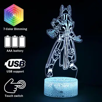 

Fortress night season 7 ICE King Action Model Figure Deocr Lamp Battle Royale ICE King Figurine 3d iillusion night lights toys