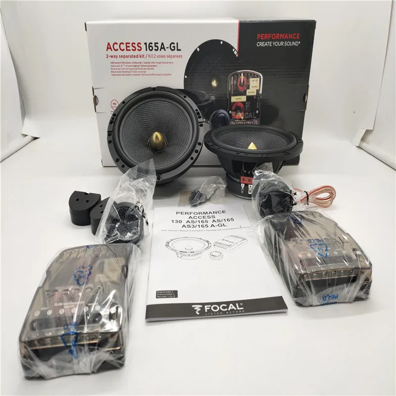 Focal Access 양방향 분리 키트, HD 품질 성능 자동차 스피커, 165A-GL, 최대 120W, 1 세트, 재고 있음, 무료 배송