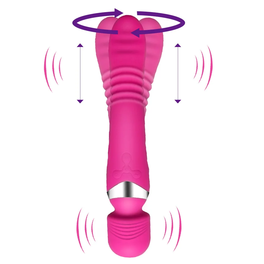 Фаллоимитатор с подогревом G-Spot вибратор как AV Волшебная палочка Секс-игрушки для