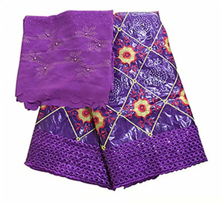 Лидер продаж в африканском стиле Getzner ткань с камни парча в Гвинейском стиле высокое качество хлопковый Базен Riche ткань 5+ 2 м