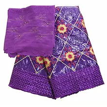 Лидер продаж в африканском стиле Getzner ткань с камни парча в Гвинейском стиле высокое качество хлопковый Базен Riche ткань 5+ 2 м