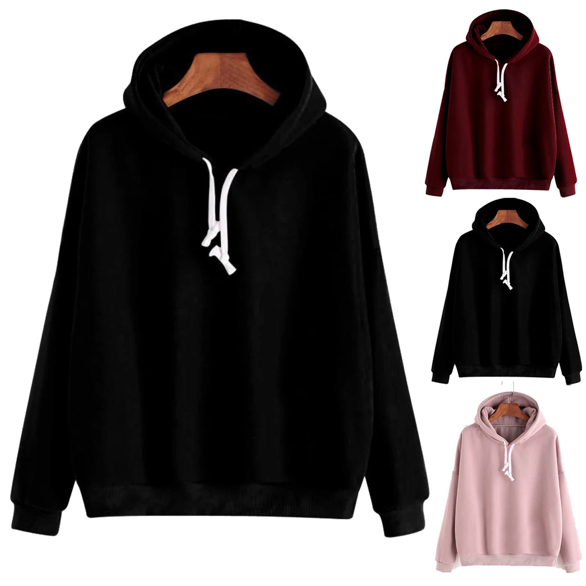 plain hooded sweatshirts for womens
