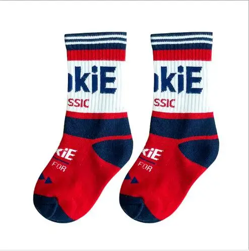 2 Pairs Pack Children's socks autumn and winter rock letter sports combed cotton socks