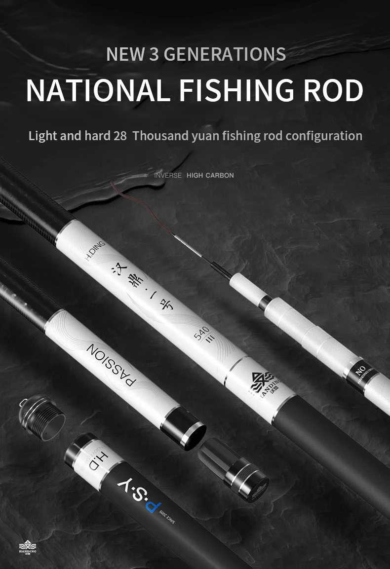 Hastes de Fibra de Carbono Vara de Pesca Lago de Rob Girando Ultraleve Superhard Taiwan Telescópica Mar Rio Multifuncional Rob 6.3m 2 High Quality Esporte e Lazer