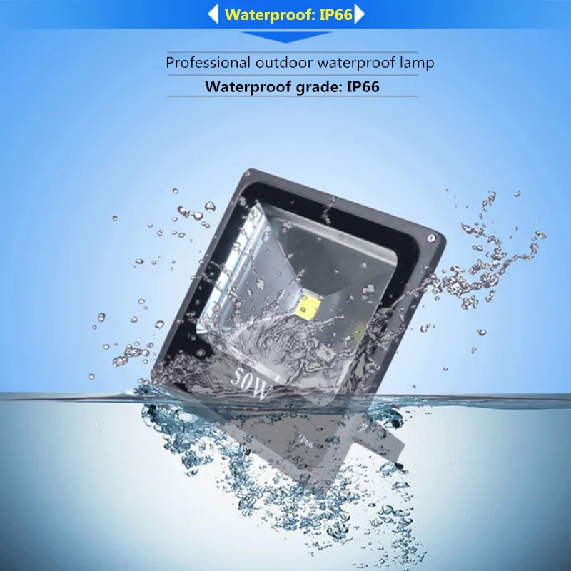 10W 30W 50W 100W 200W LED 투광등 220V COB 투광등 방수 야외 프로젝터 스포트라이트 외부 벽 램프 조명