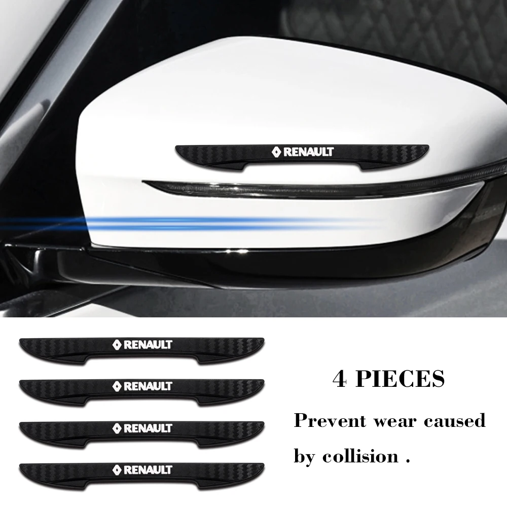 

4PCS Car Logo styling Anti-collision Door Side Edge Protective Sticker For Renault Megane 2 3 Duster Logan Clio Laguna 2 Captur