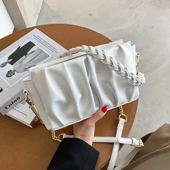 

Luxury Chain Pu Leather Armpit Shoulder Bags for Women Trend Designer Large Crossbody Bag Female Handbags and Purses