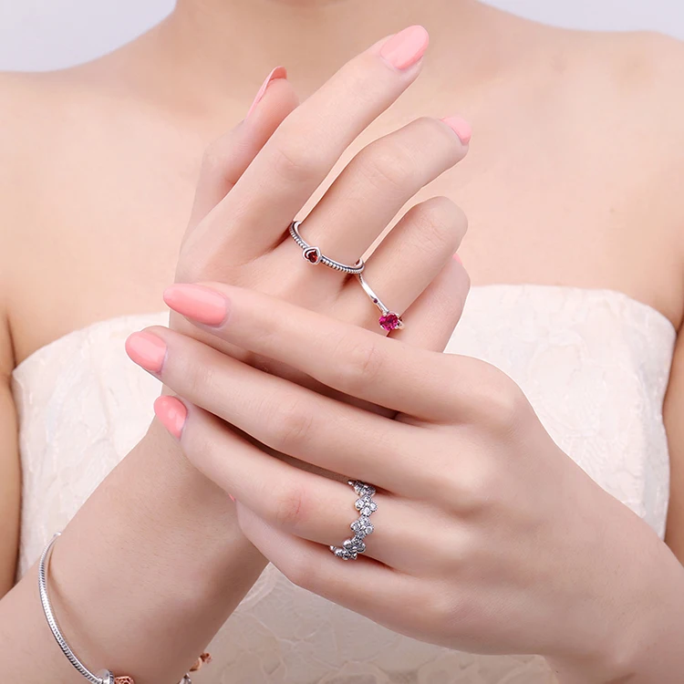 Jewelrypalace 925 пробы серебро искреннюю любовь Алые искусственный рубин кольцо с солитером Обручение кольцо Для женщин Jewelry подарки для нее