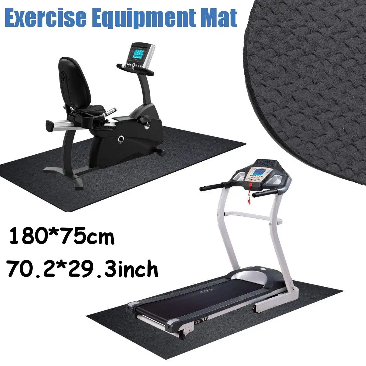 Exercise Mat Gym Fitness Equipment For Treadmill Bike Protect Floor Mat Running Machine Shock Absorbing Pad