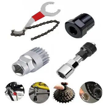 

HiMISS Generic Bicycle Crank Chain Axis Extractor Removal Repair Tool Kit iron Bicycle Crank Chain Axis Tool Set 2019