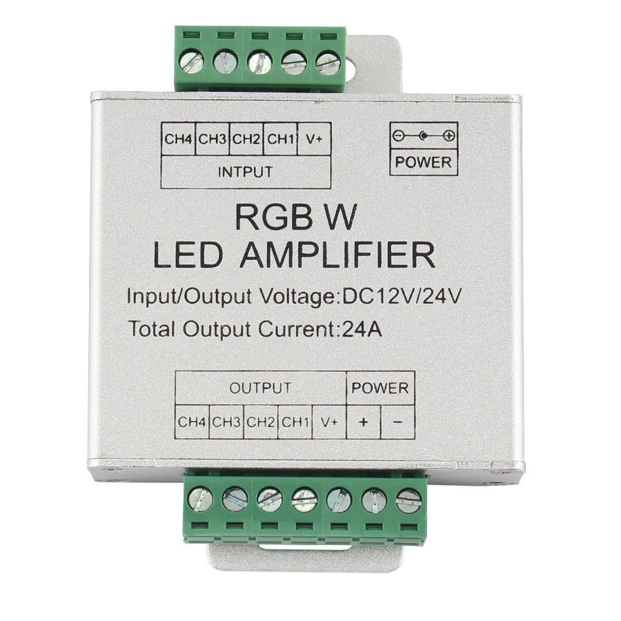 RGBW/RGB усилитель входного канала 12В-24 В 24а RGBW RGB светодиодный контроллер полосы питания повторитель контроллер консоли