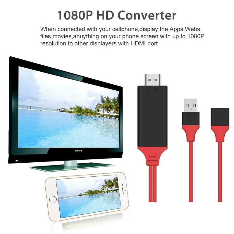 Usb Type C для Apple интерфейс к Hdmi с зарядным кабелем Samsung Galaxy S9 Plus Iphone|Кабели VGA| |