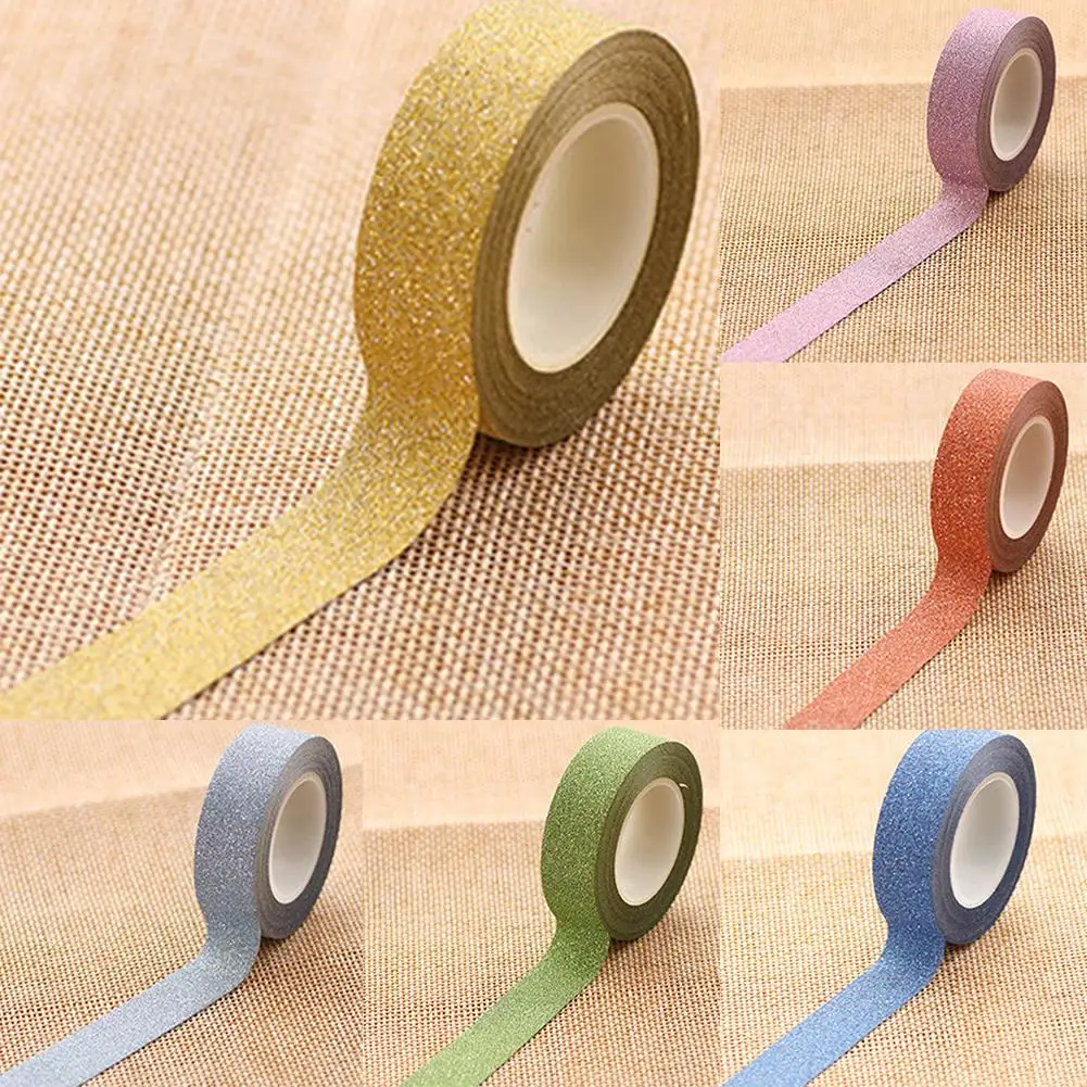 

10m Rainbow Roll Diy Washi Sticky Paper Tape Masking Tape Self Adhesive Tape Scrapbooking Decorative Scrapbook Tape Gift