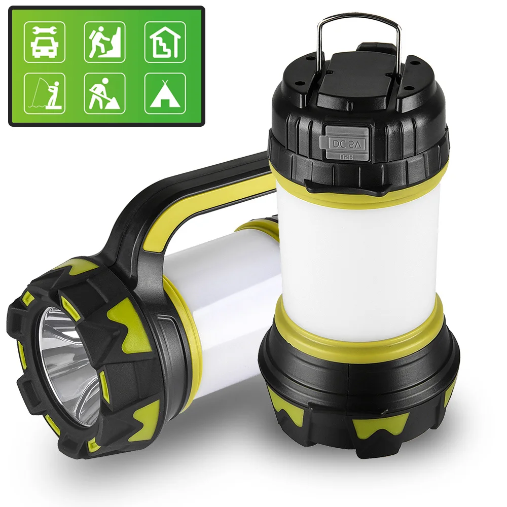 Kamp Lamp Led Camping Licht Usb Oplaadbare Zaklamp Dimbare Spotlight