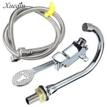 

Foot Pedal Faucet Copper Bathroom Basin Sink Faucet Hospital Hostel Laboratory Public Places Water Tap