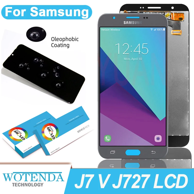 Новый дисплей 5 ''для Samsung Galaxy J7 V J727 SM-J727P J727V J727A полный ЖК-дисплей с сенсорным