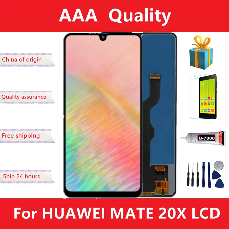 montagem-do-digitalizador-do-ecra-tactil-display-lcd-para-huawei-mate-20x-100-testado-mate20-x