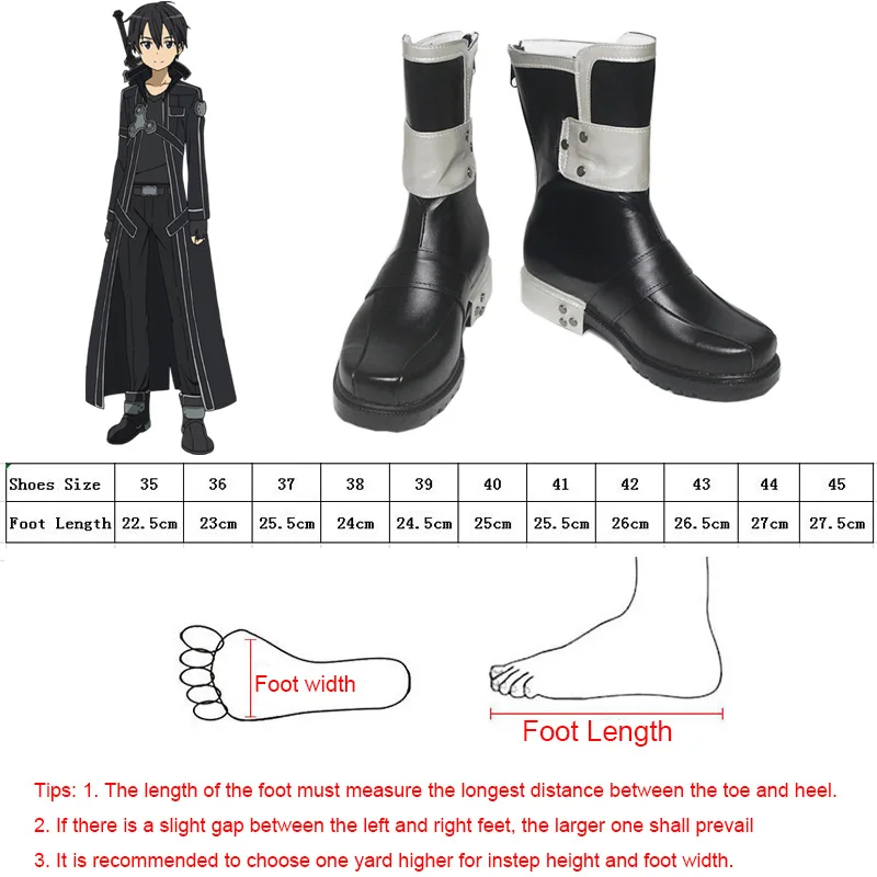 Anime Kirigaya Kazuto Cosplay Costumes Sword Art Online Kirito Shoes   Alicization Wigs Boots Uniform Set Adult Unisex00 (17)