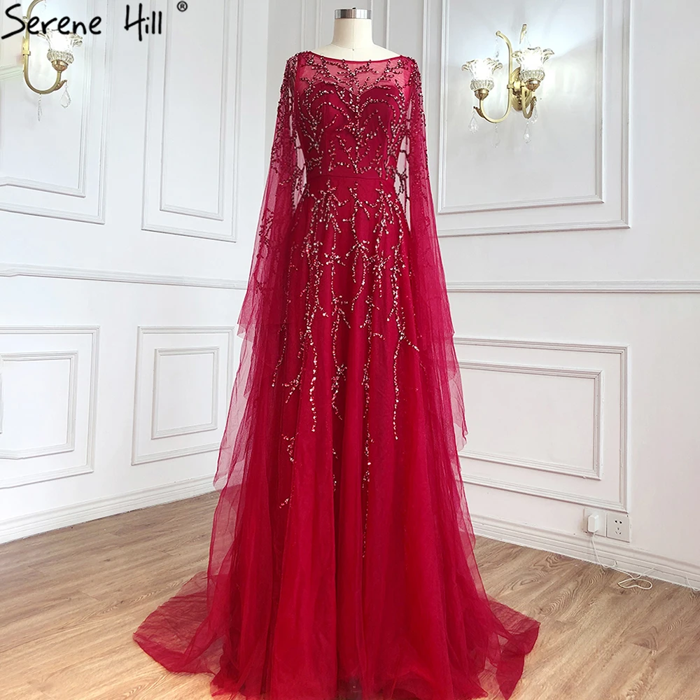 EYY Women Red Shawl Long Dress - Birmingham