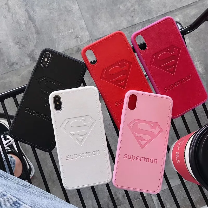 

Hot Superman SpiderWoman Spiderman Hero soft leather case for APPle iphone 7 8 6s Plus X XR XS MAX 3D luxury Marvel phone cover
