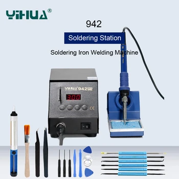 

YIHUA 942 Intelligent Digital Display Lead-Free Solder Iron Temperature Soldering Station Plug-In Card Locked Welding Machines