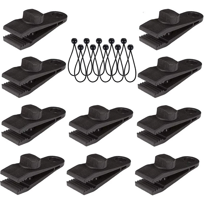20Pack Outdoor Camping Tent Awning Tarp Alligator Clip Clamp Gripper Fixed Clips 