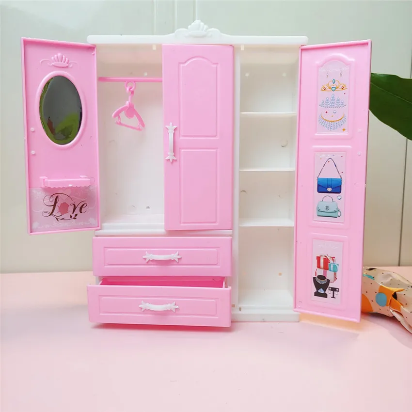 Barbie Doll Wardrobe Closet Furniture  Wardrobe Closet Accessories  Furniture - New - Aliexpress