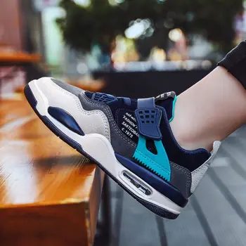 

2020 Autumn High Quality Children's Shoes Breathable Sneakers for Boys Air Cushion Shock Absorber Soft Sole Running Shoes