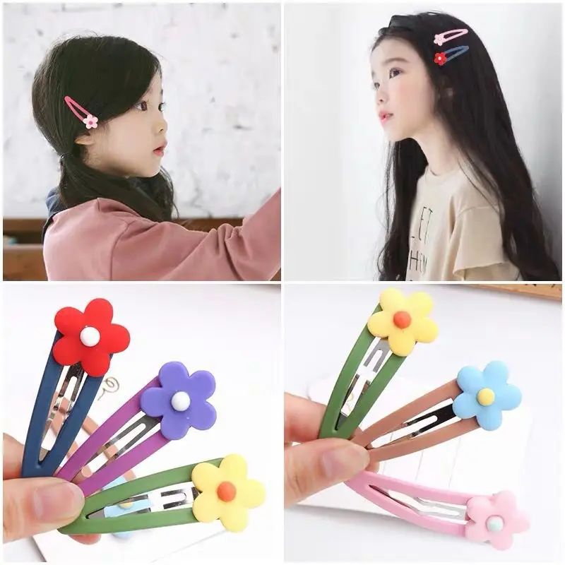 

3 pcs/set Baby Girls Hairpins Flower Hairgrip Barrette Hairgrip Hairclips Hair Accessories for women Hair Clip Barrette Random