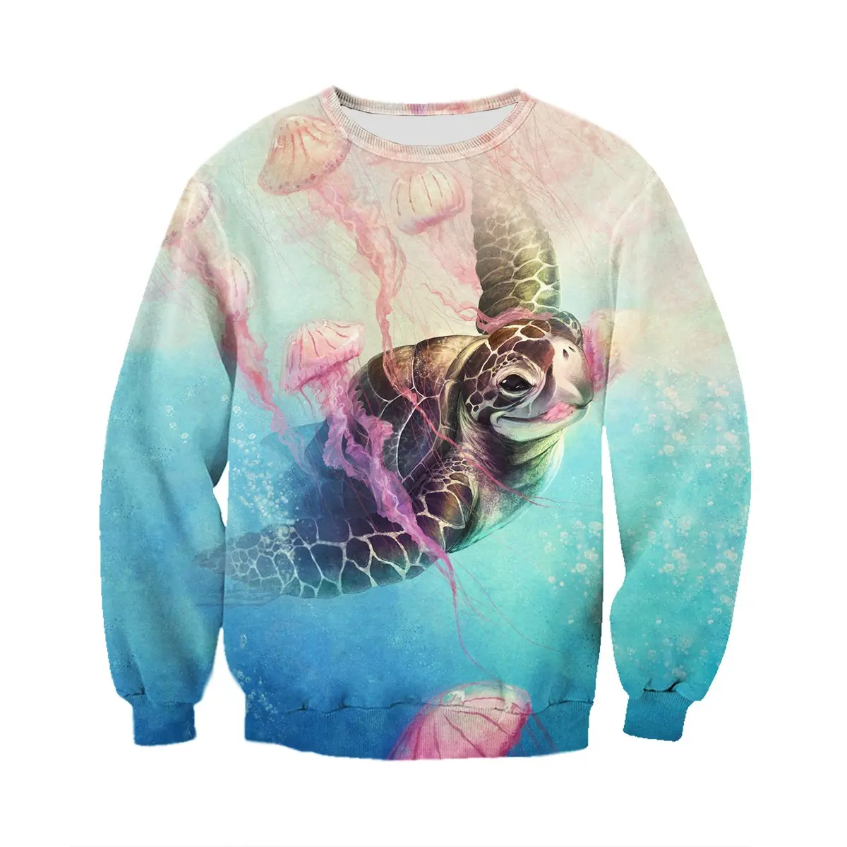 PLstar Cosmos Beautiful Animal Sweatshirt Love Sea Turtle 3D full Printing Long Sleeve Pullover Unisex Casual streetwear YW-05