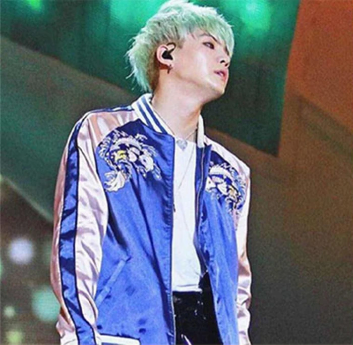 Kpop exo SUGA пуленепробиваемая вышивка свободная бейсбольная Толстовка корейские влюбленные Весна Осень Повседневная Harajuku k-pop V бейсбольная куртка