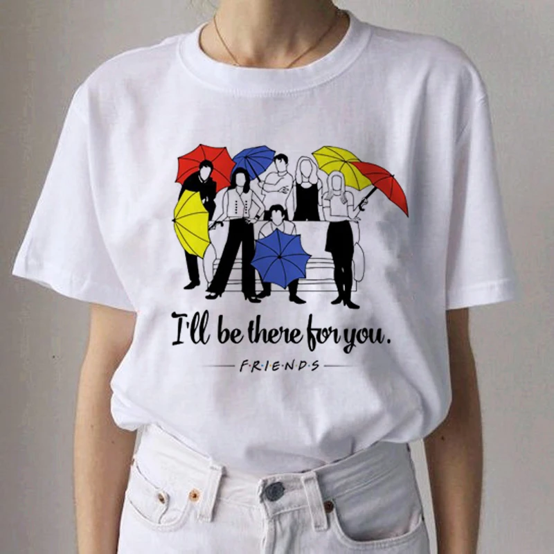С героями телесериала «друзья» забавная мультяшная футболка Женская Harajuku Ullzang футболка Мститель лучшая футболка друзей модные футболки с графическим изображением женские - Цвет: 9259