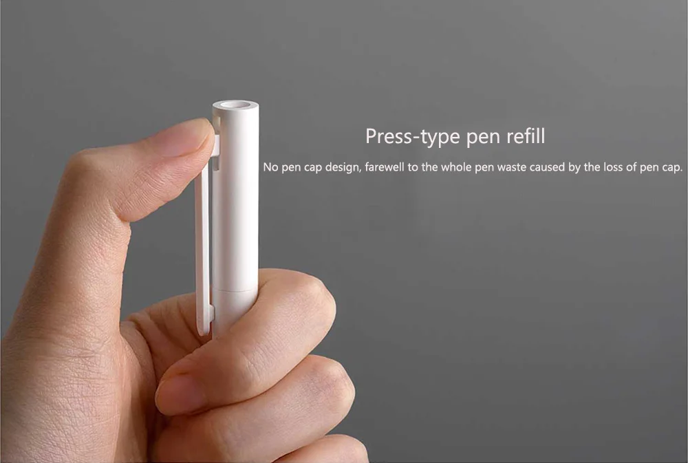 Original Xiaomi Mijia 10Pcs Gel Pens 0.5mm bullet pen White PREMEC Smooth Switzerland Refill MiKuni Japan Ink black Ink (14)