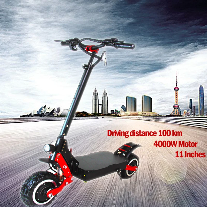 Европейский Стандарт 100 км/ч большая мощность 4000w два колеса 11 дюймов