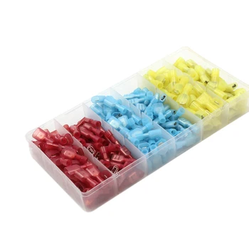 

160Pcs Nylon Fully Insulated Male / Female Spade Wire Crimp Quick Disconnects Wire Terminals Connector Set