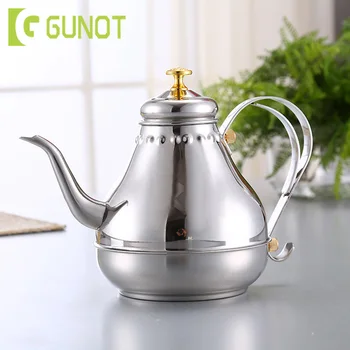

GUNOT 1.2/1.8L Stainless Steel Gooseneck Coffee Pot Luxury European Hand Drip Coffee Pot Tea Percolator Tea Pot Barista Tools