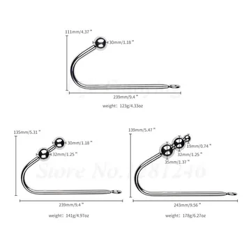 BDSM Stainless Steel Sex Collar & Handcuffs & Anal Hook Butt Plug Ball Vagina Prostate Stimulating Adult Sex Toys For Woman Men 6