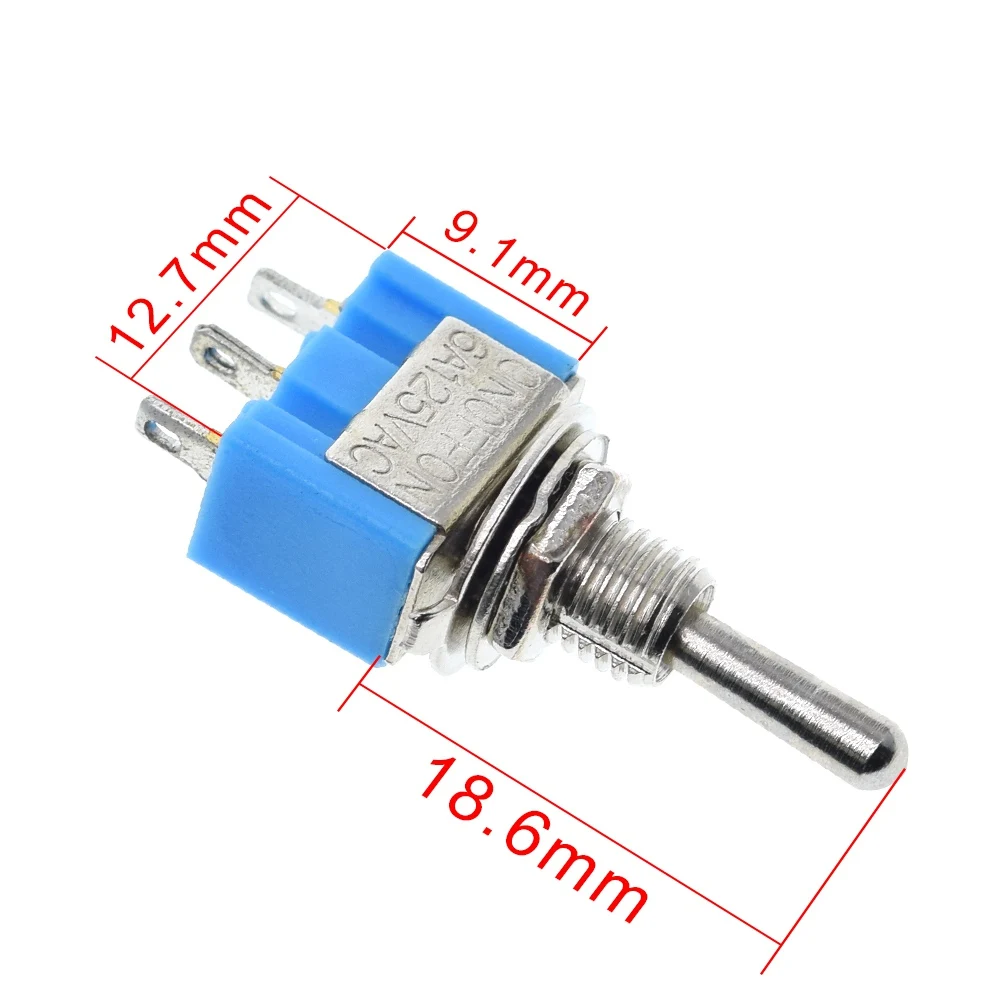 10 шт. DIY тумблер ВКЛ.-ВЫКЛ.-ВКЛ./вкл.-ВЫКЛ. 3Pin 3 положения фиксации MTS-103 MTS-102 переменного тока 125 В/6А 250 В/3 А Кнопка питания переключатель автомобиля