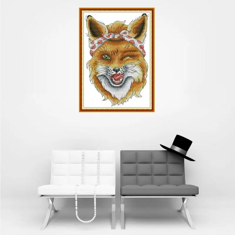 Sly Fox DIY рукоделие ручной работы Счетный 14CT Печатный Набор для вышивки крестом