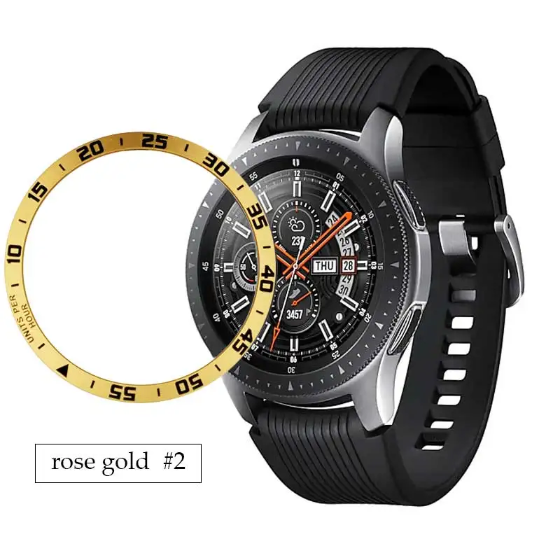 Металлический чехол для samsung gear S3 Frontier/Classic Galaxy Watch 46 мм/42 мм, чехол, Спортивная клейкая крышка, ремешок, аксессуары 46/42 - Цвет ремешка: roes gold time 2