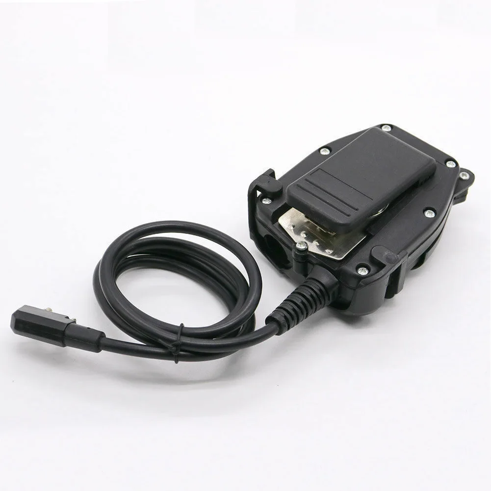 For Kenwood Radio Interphone Portable Z112 Headset Adapter Peltor Type Push To Talk Accessories PTT Durable 2 Pin Button Switch