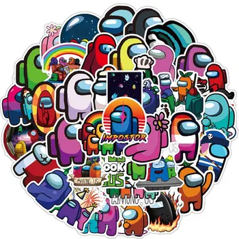 

50 popular games Among Us graffiti stickers personalized luggage laptop decoration stickers