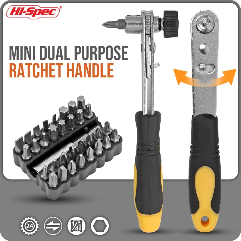 HiSpec Ratchet Wrench Hexagon Torx Ratchet Spanner Double Head Socket