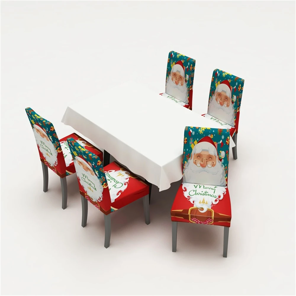 Merry Christmas Чехол для стула «Рождество» колокольчик красная кухонная скатерть вечерние праздничные украшения для дома столовая скатерть