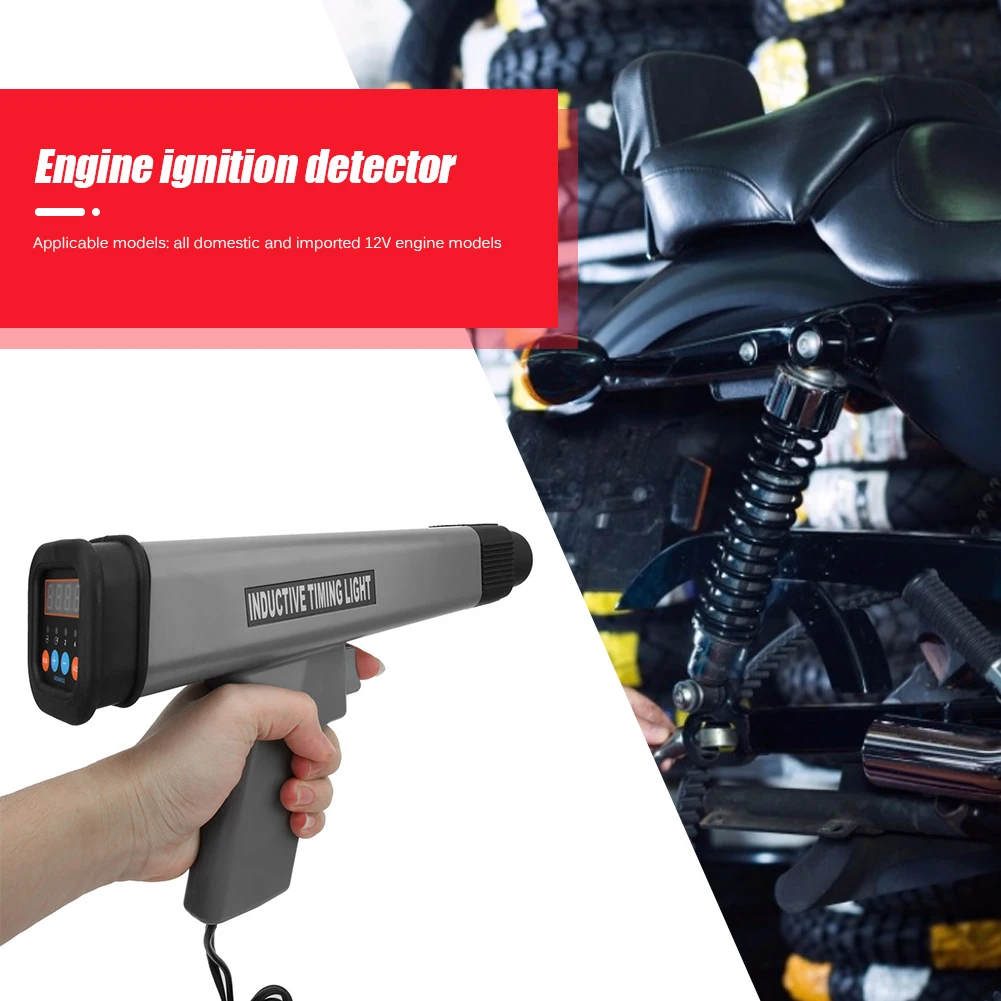 US $54.82 12V Ignition Strobe Inductive Timing Light Car Motorcycle Digital Display Petrol Engine Ignition Timing Strobe Gun Lamp Detector
