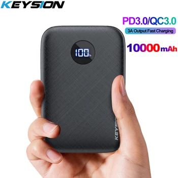 

KEYSION PD/QC3.0 Mini Power Bank 10000mAh Portable Charging PowerBank USB PoverBank External Battery Charger For Xiaomi iPhone