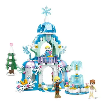 

The Ice Castle Carnival Building Blocks With Action Figures Compatible Lepining FrozenINGlys Girls Sets Toys For Children