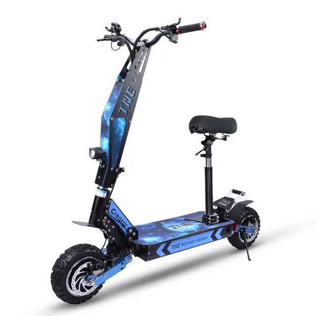  3600W 60V Off Road Electric Scooter Two Wheels 11'' Foldable Powerful Electric Bicycle Max Speed 80